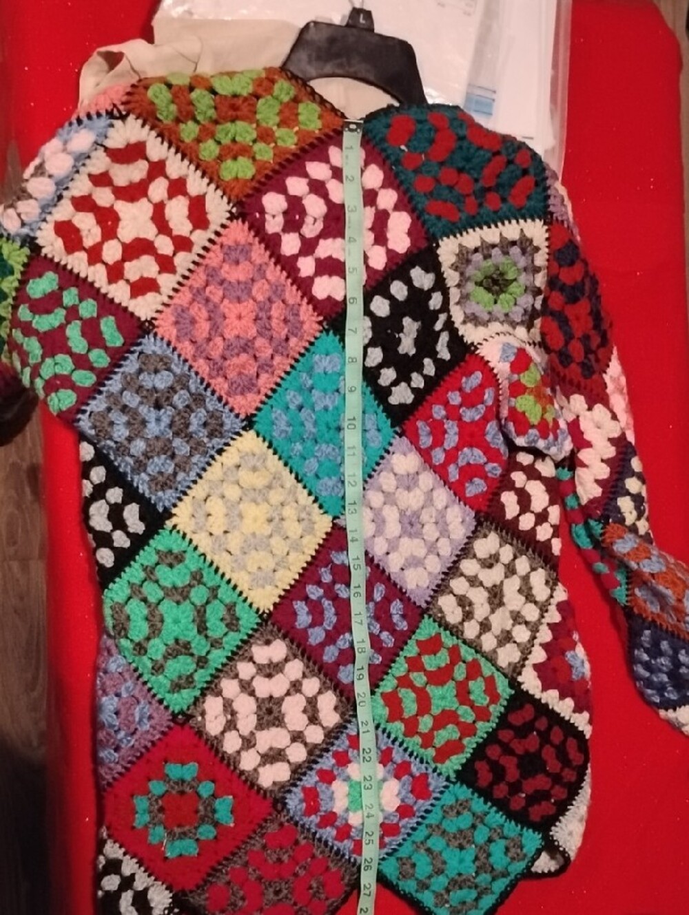 Multicolor Patchwork Crochet Sweater Tunic - Women - Picture 12 of 12